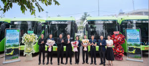 Khai trương 2 tuyến buýt điện kết nối trung tâm Hà Nội – Khu Công nghệ cao Hòa Lạc