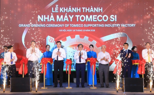 Phó Chủ tịch UBND Thành phố Trương Việt Dũng dự khánh thành nhà máy TOMECO SI